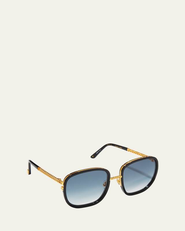 Lucky Love Round Stainless Steel Sunglasses